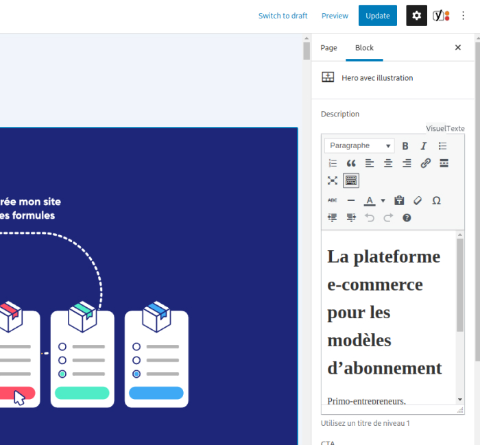 Adminisration WordPress basée sur ACF